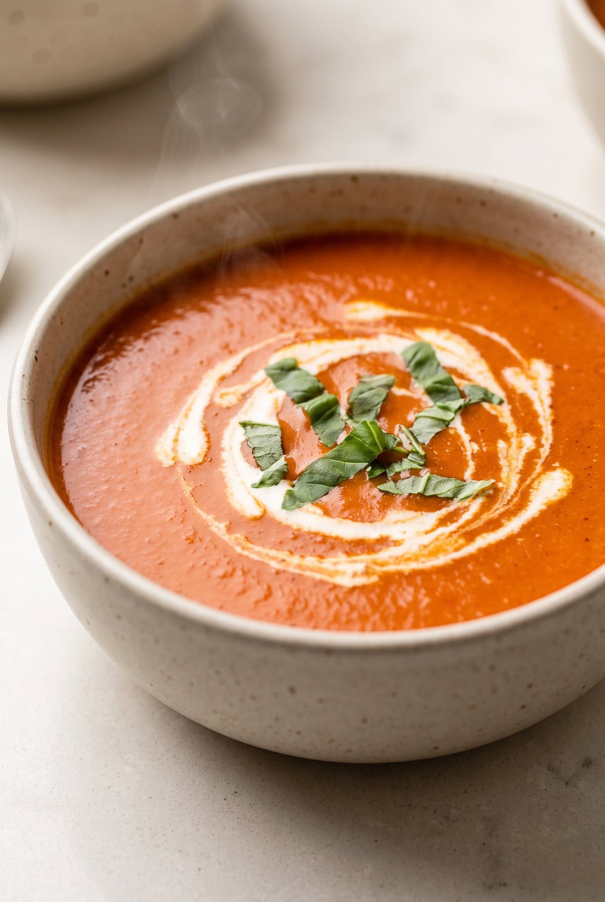 Tomato Soup served and ready to eat