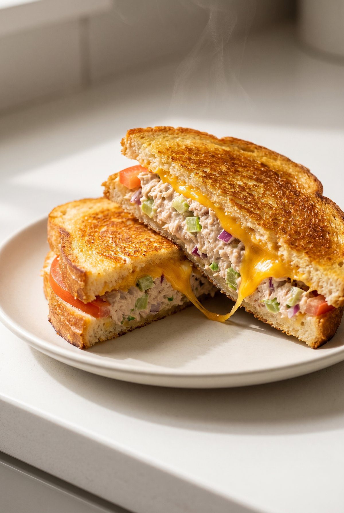 Close-up of Tuna Melt