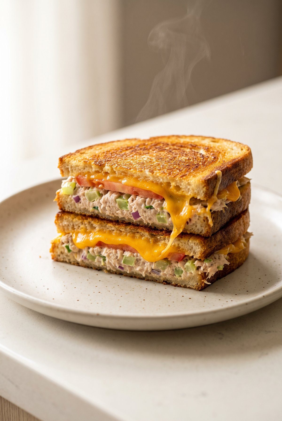 Tuna Melt served and ready to eat