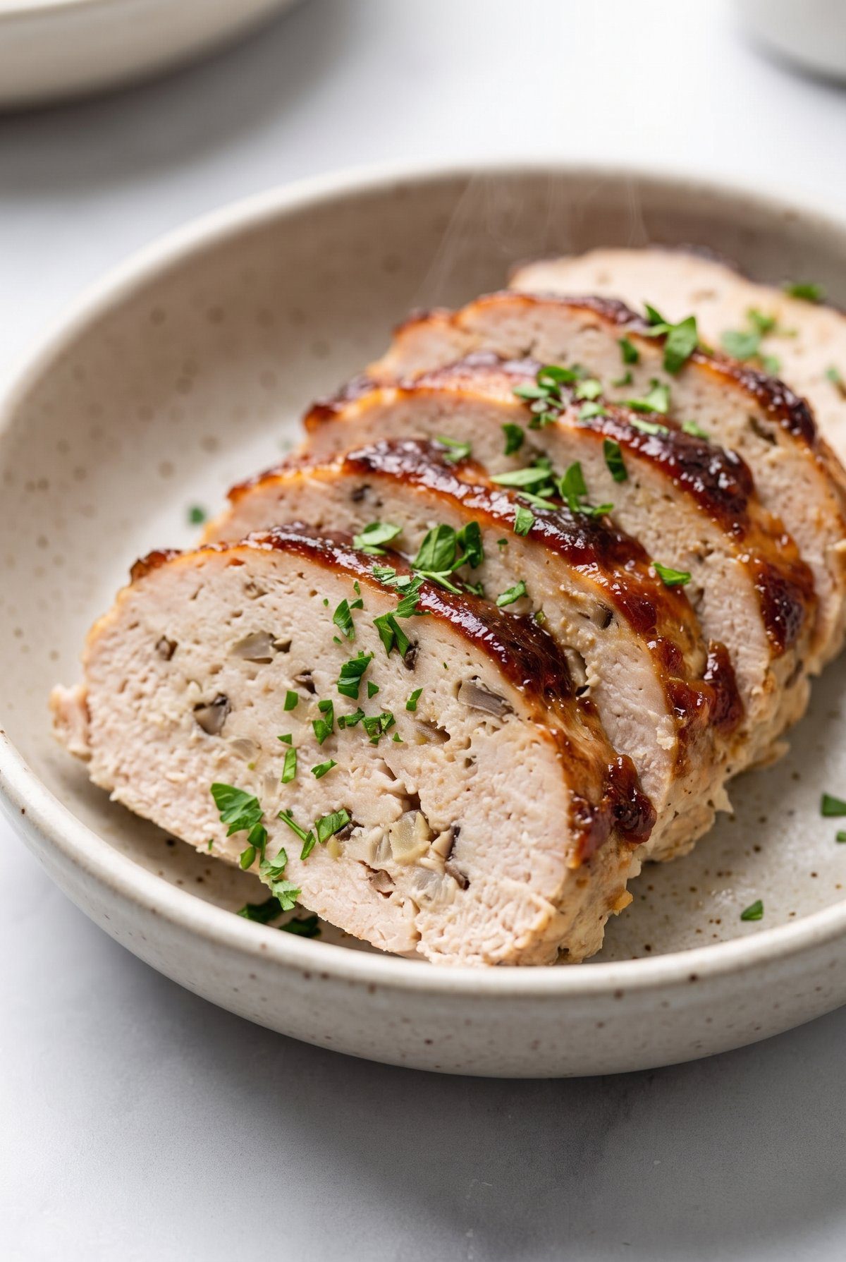 Turkey Meatloaf served and ready to eat