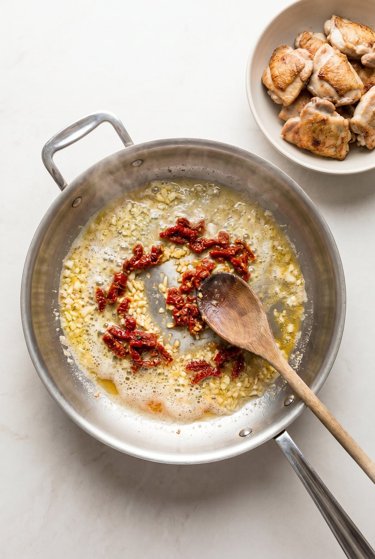 How to make Tuscan Chicken Pasta – step 2