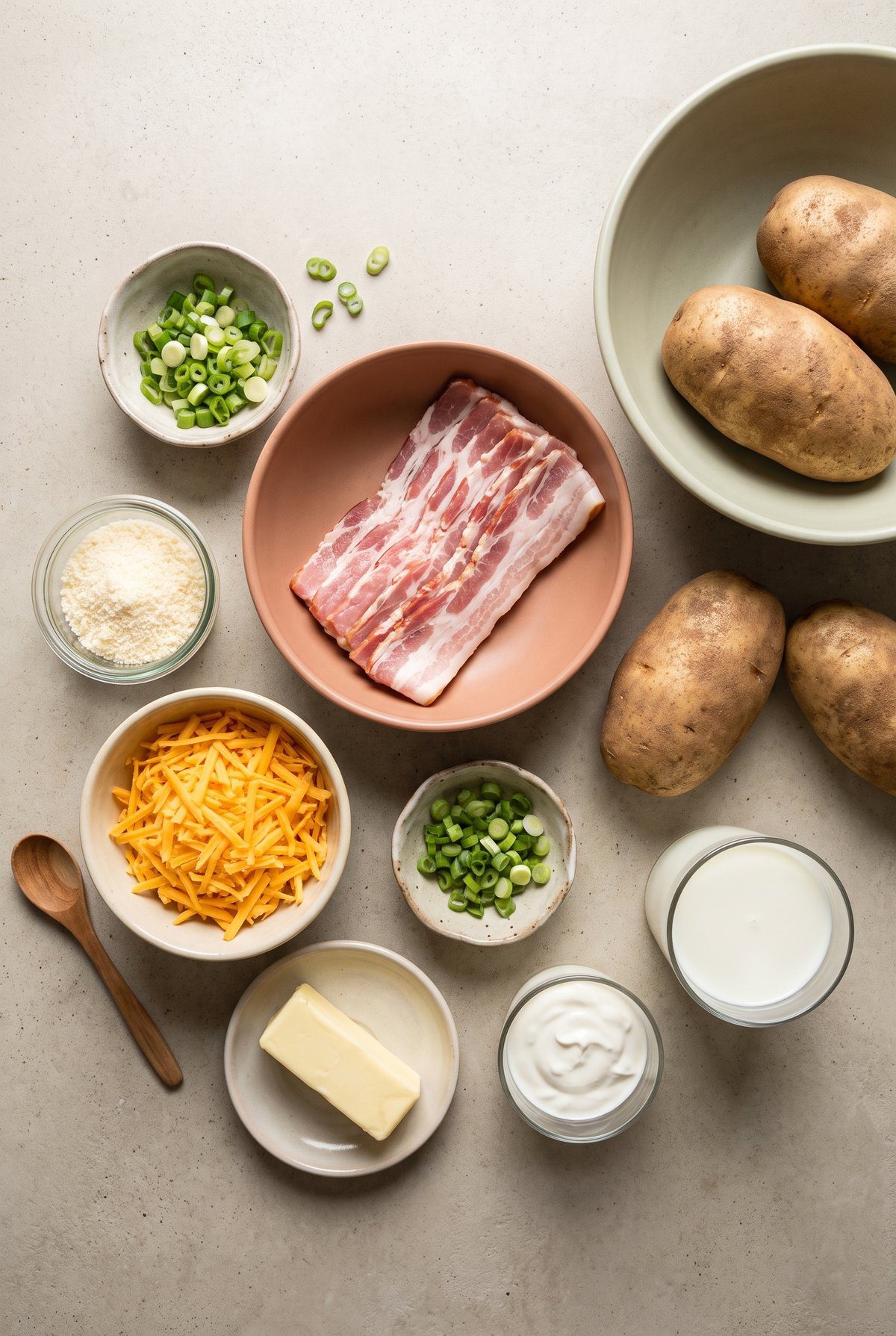 Ingredients for Twice Baked Potatoes