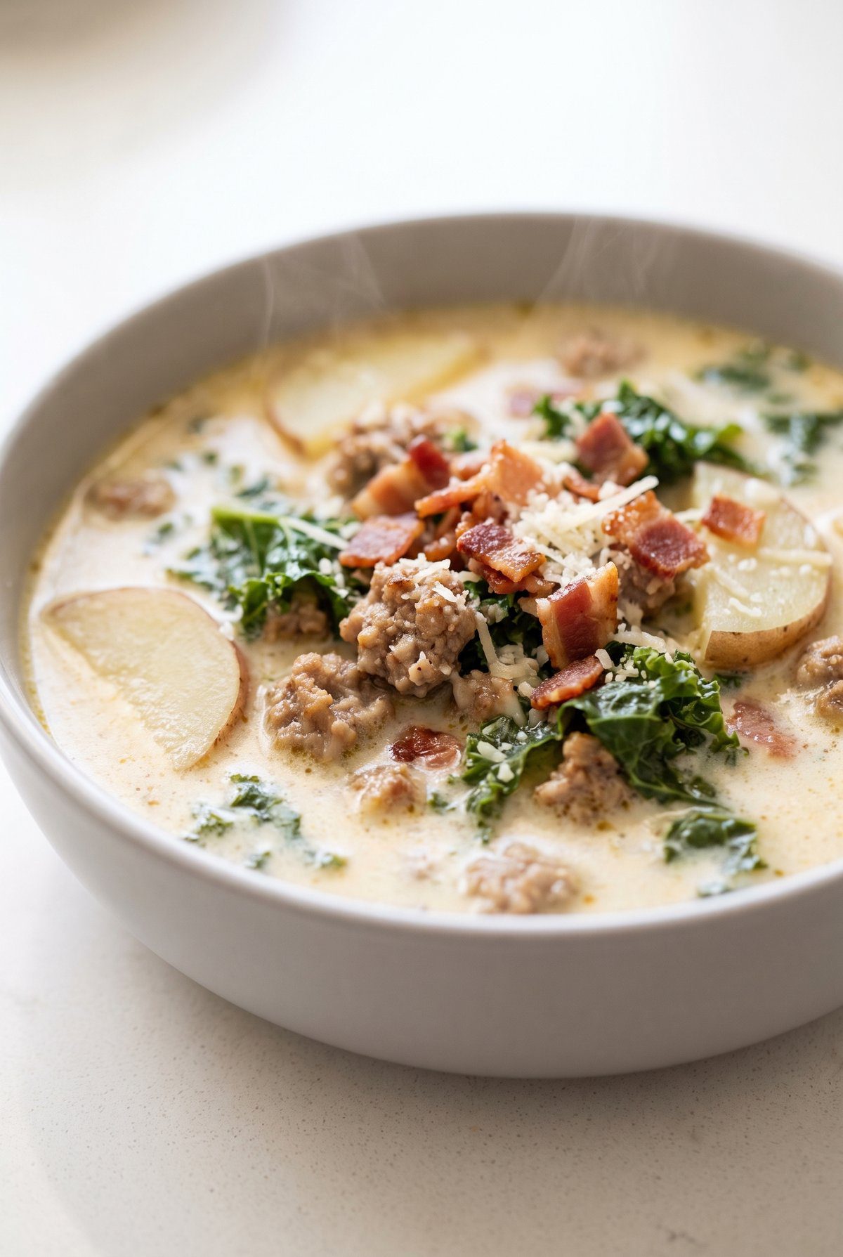 Close-up of Zuppa Toscana