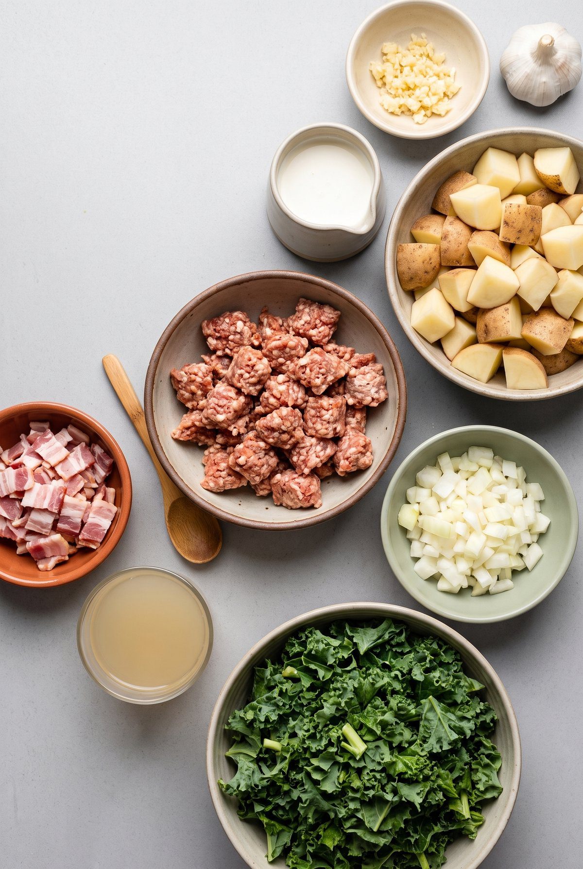 Ingredients for Zuppa Toscana