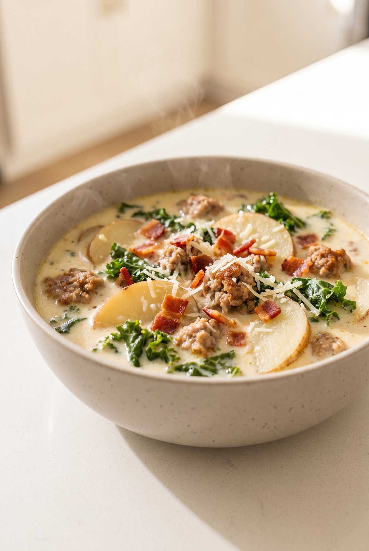 Zuppa Toscana served and ready to eat