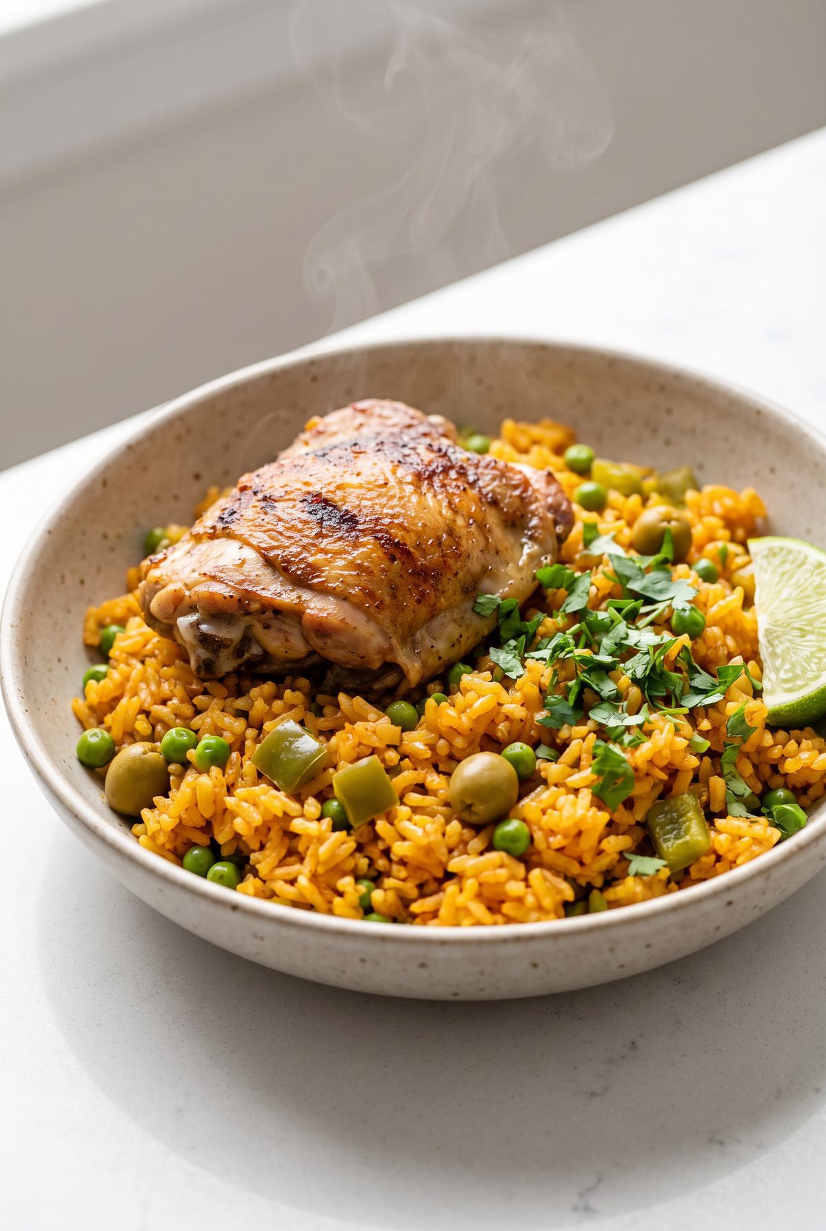 Arroz Con Pollo served and ready to eat