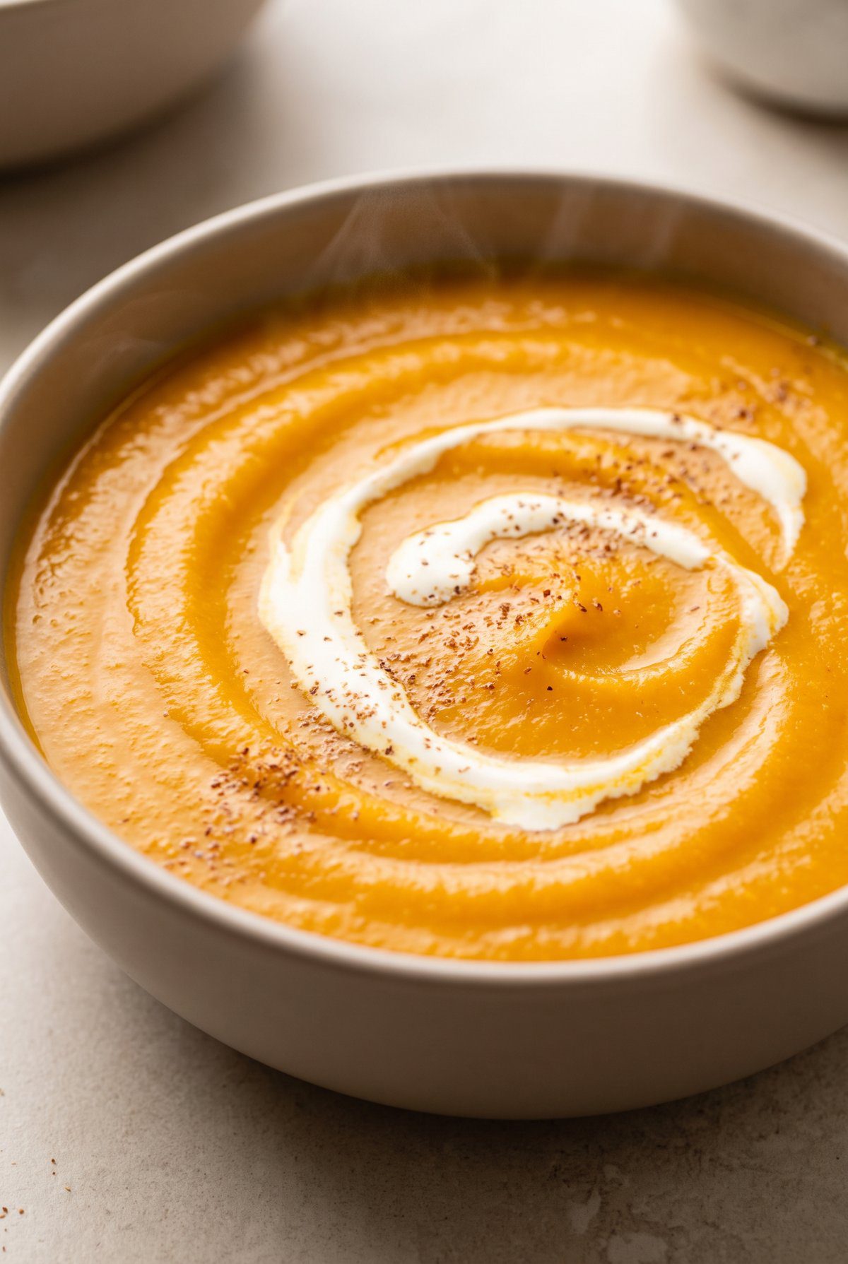Close-up of Butternut Squash Soup