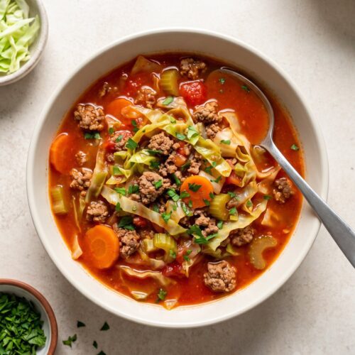 Cabbage Soup with Ground Beef