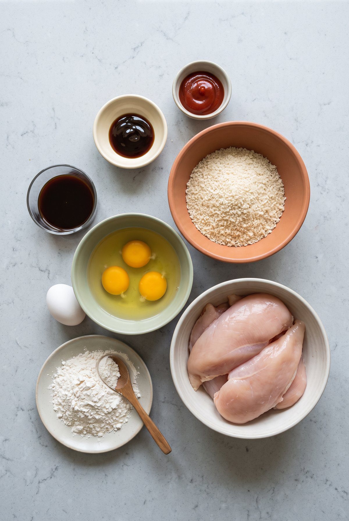 Ingredients for Chicken Katsu