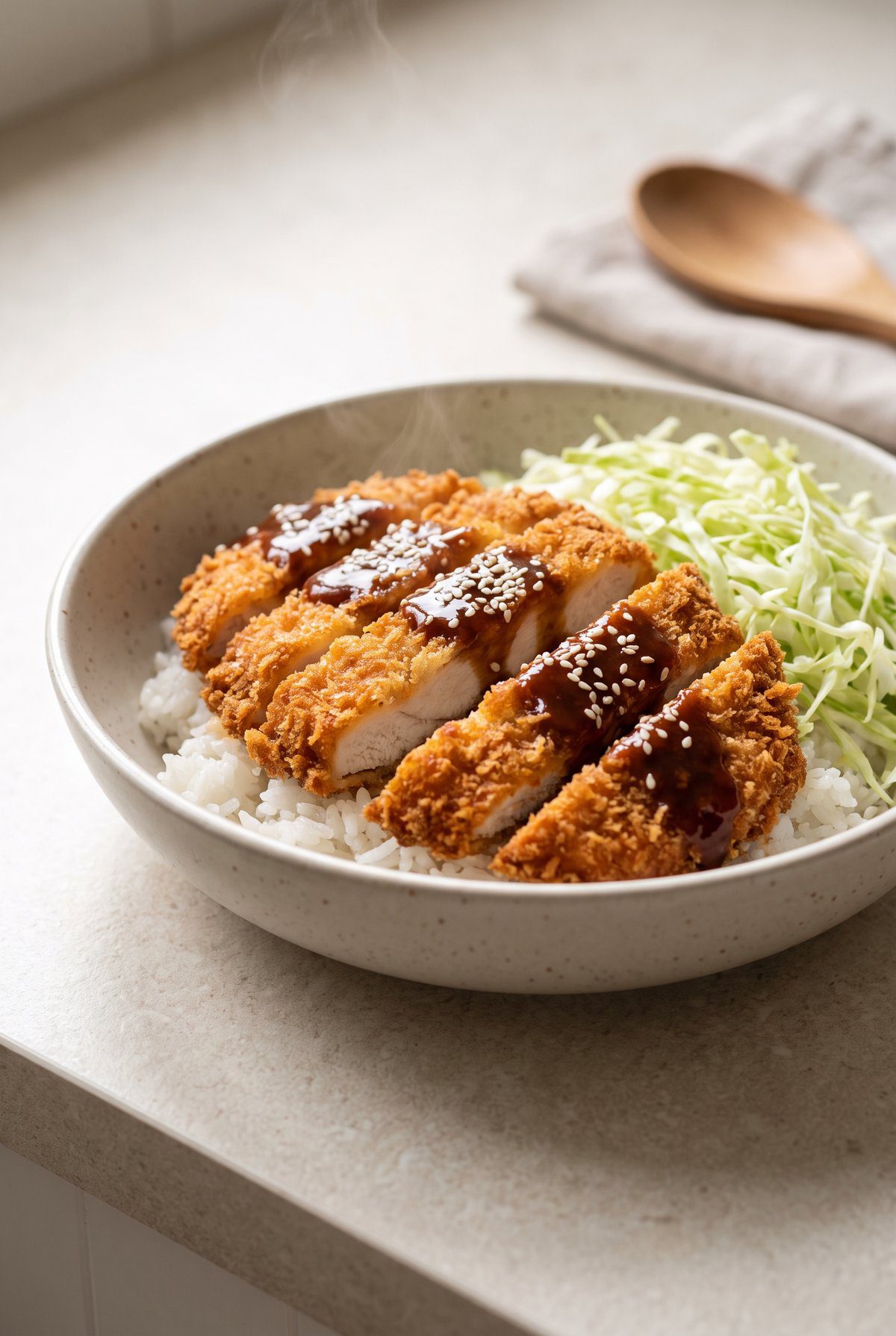 Chicken Katsu served and ready to eat