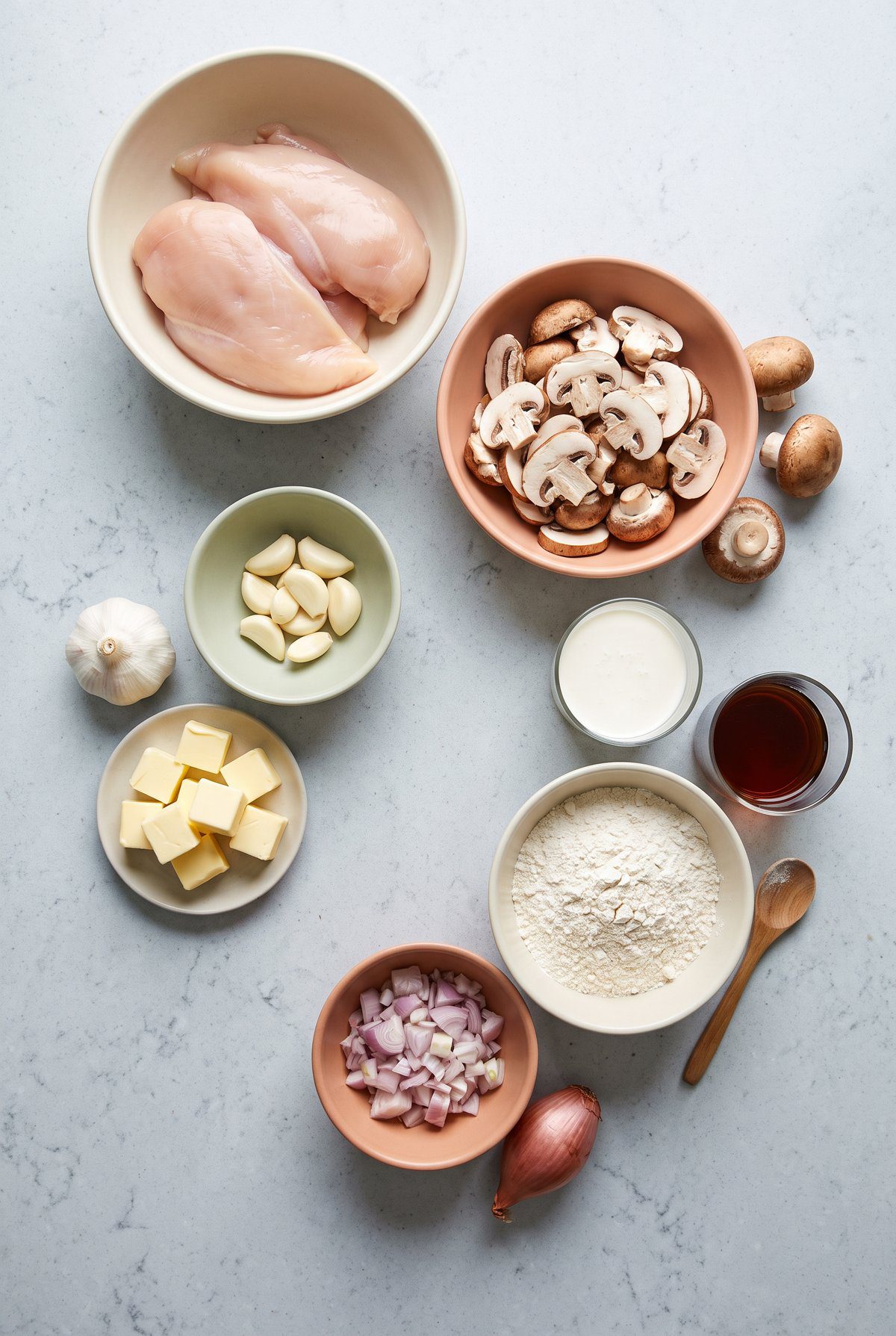 Ingredients for Chicken Marsala
