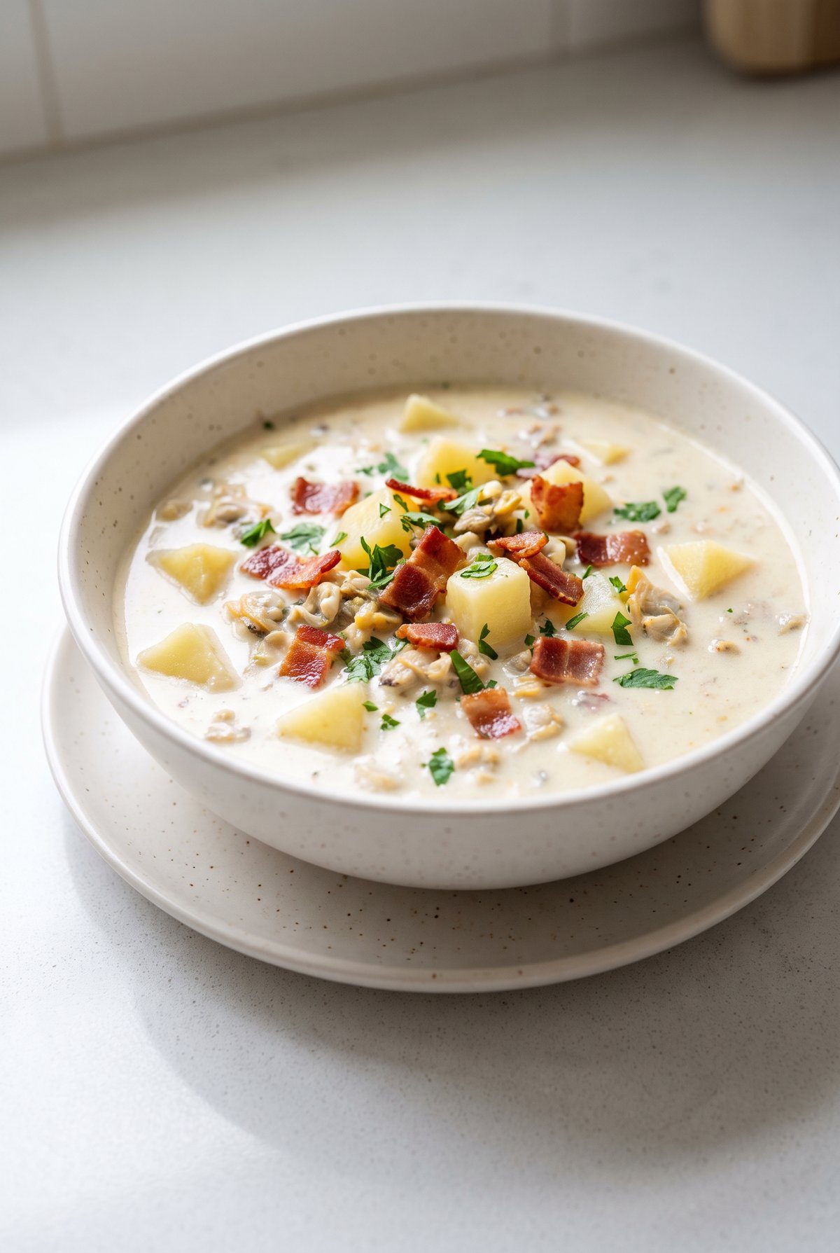 Clam Chowder ready to serve