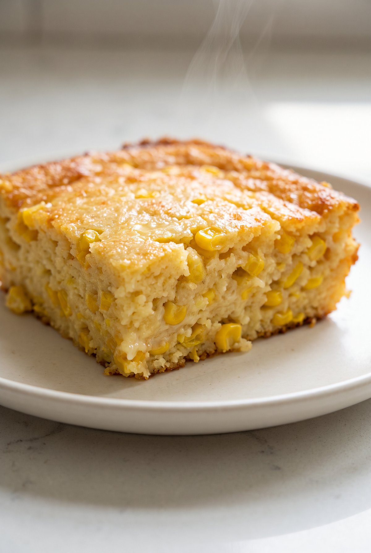 Close-up of Corn Casserole