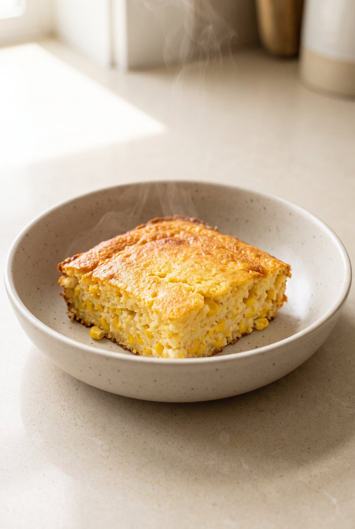 Corn Casserole served and ready to eat
