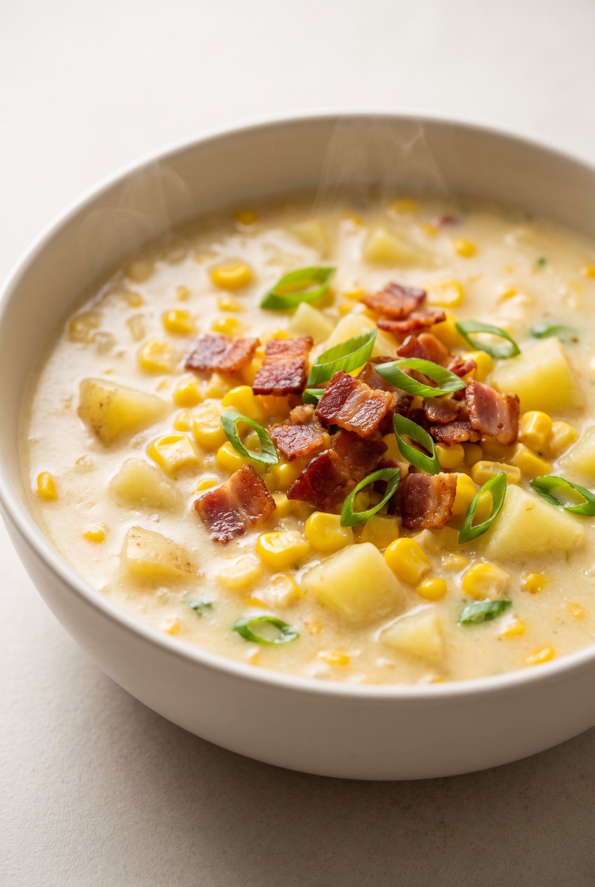 Close-up of Corn Chowder