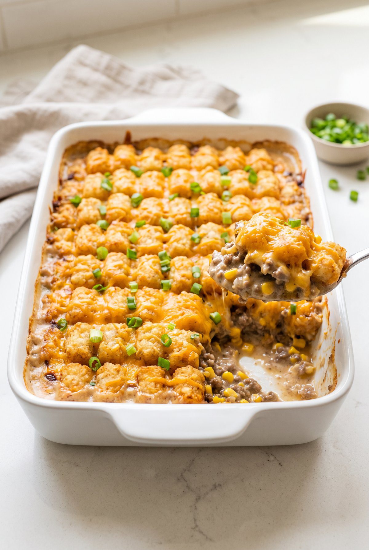 Cowboy Casserole ready to serve