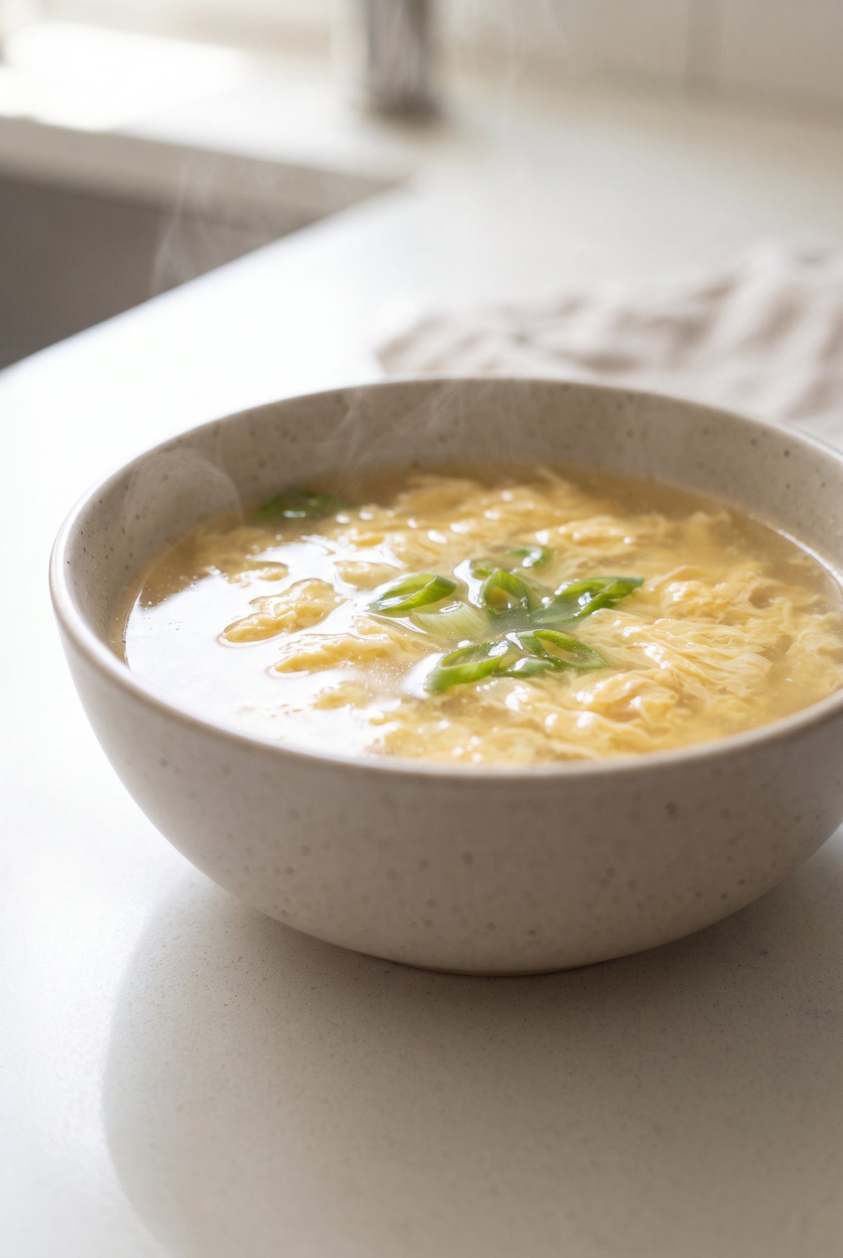 Egg Drop Soup served and ready to eat