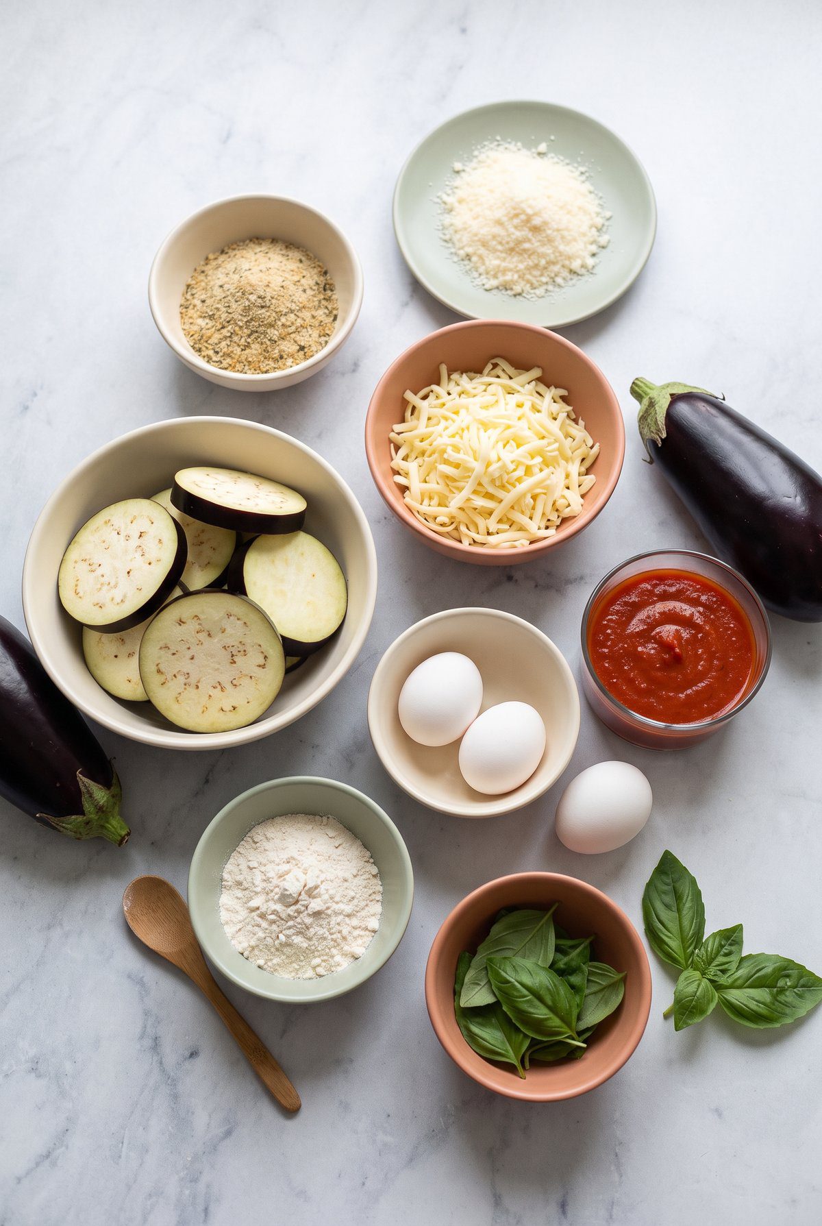 Ingredients for Eggplant Parmesan