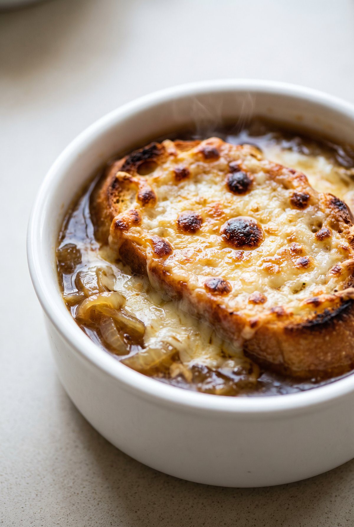 Close-up of French Onion Soup