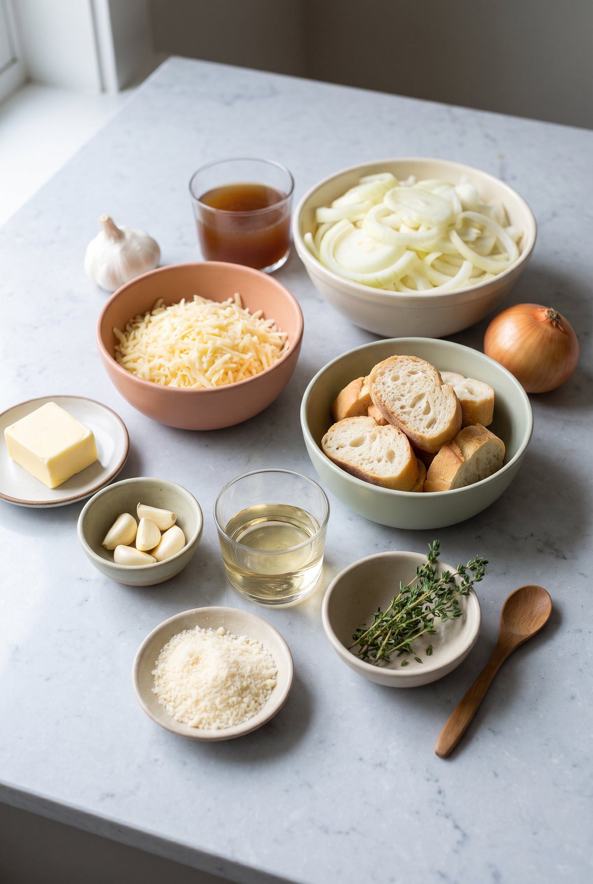 Ingredients for French Onion Soup