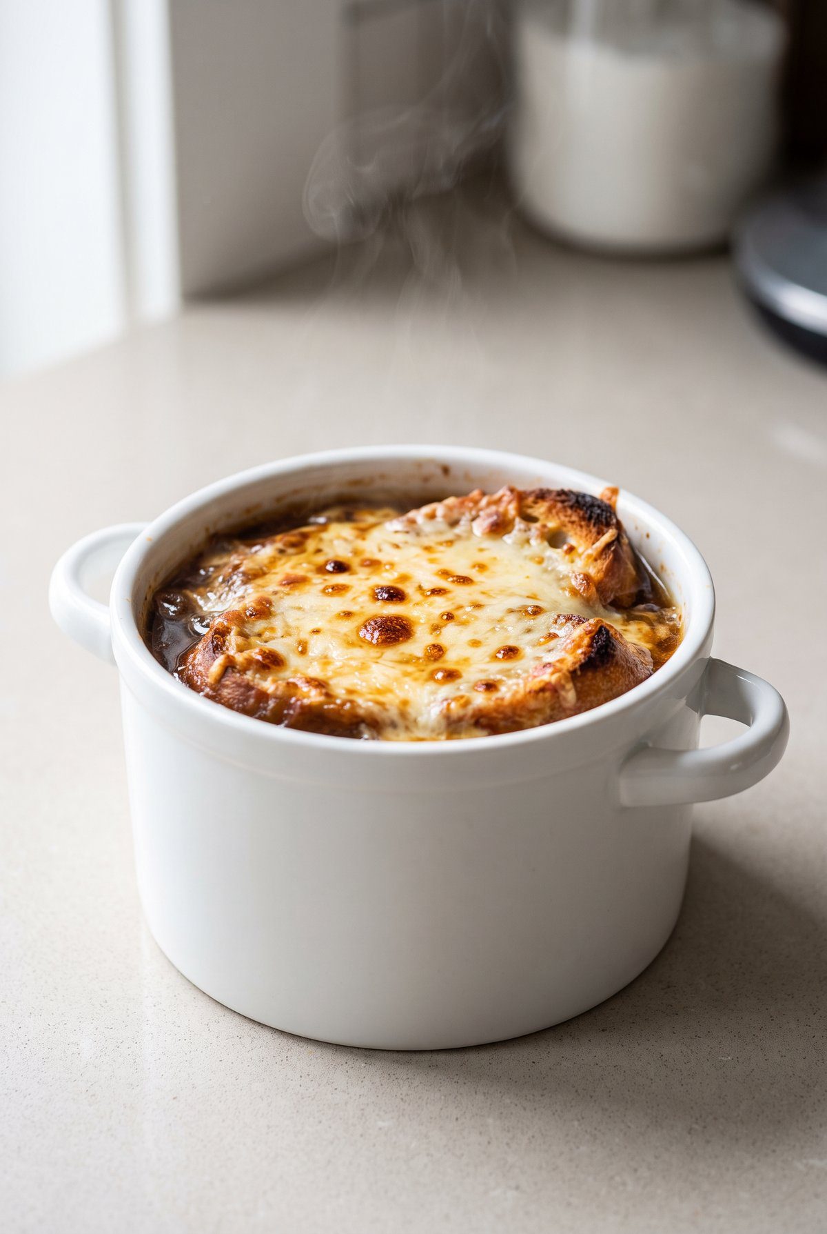 French Onion Soup served and ready to eat