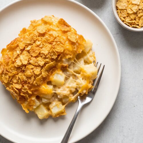 Funeral Potatoes with Cornflake Topping