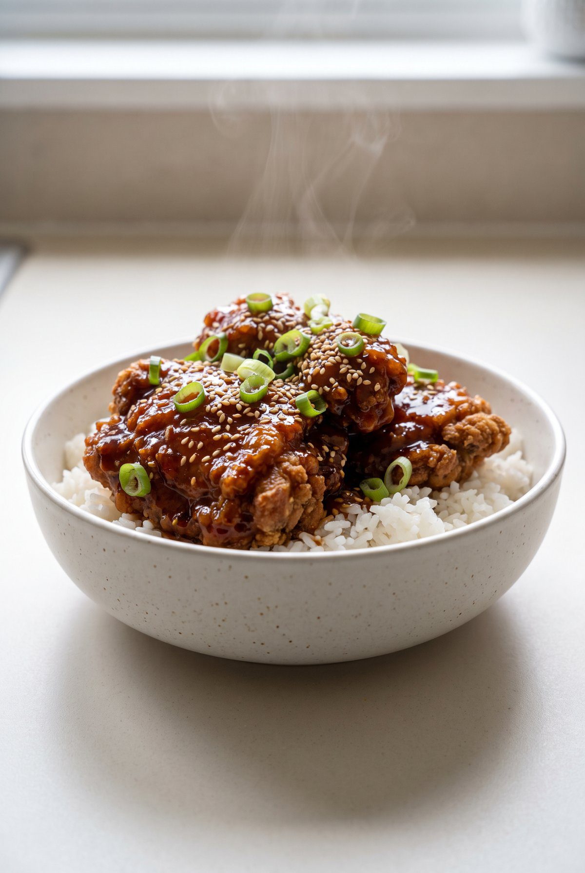General Tso Chicken ready to serve