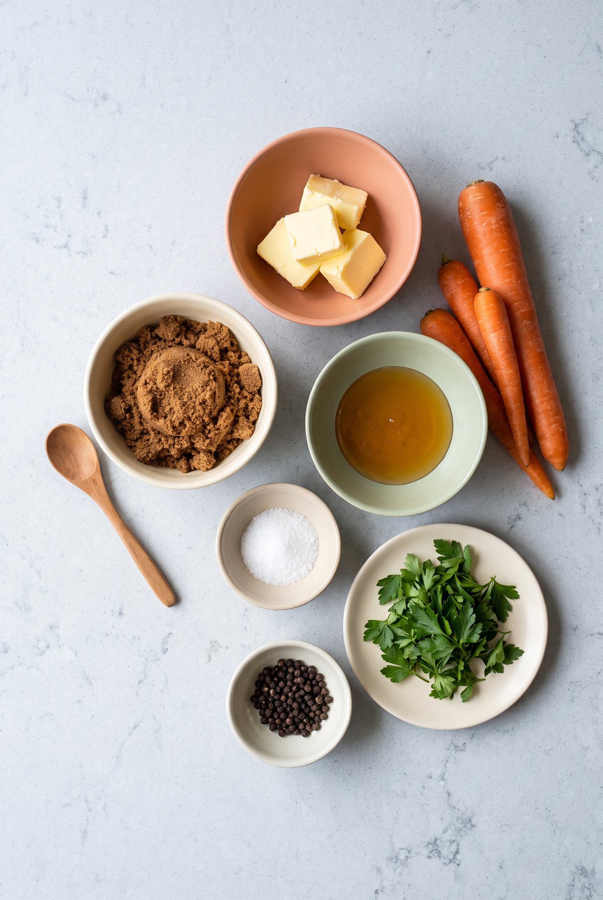 Ingredients for Glazed Carrots
