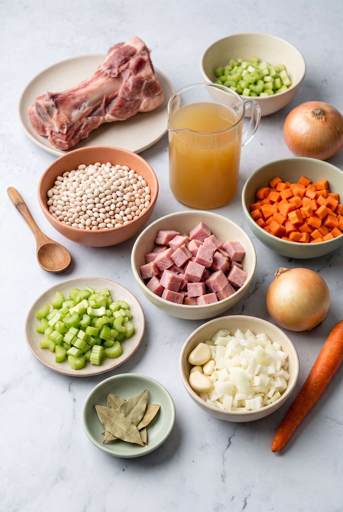 Ingredients for Ham and Bean Soup