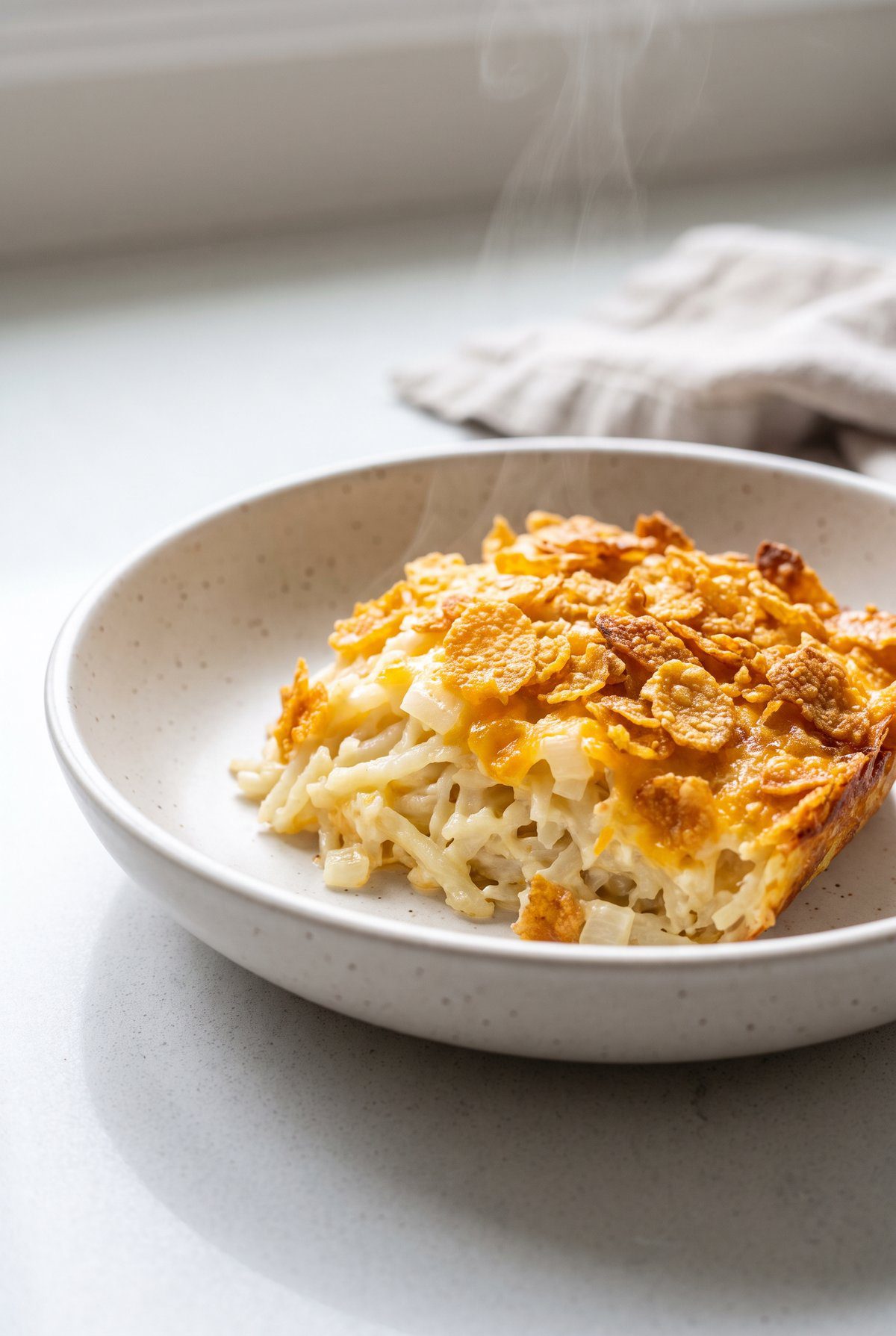 Hash Brown Casserole served and ready to eat