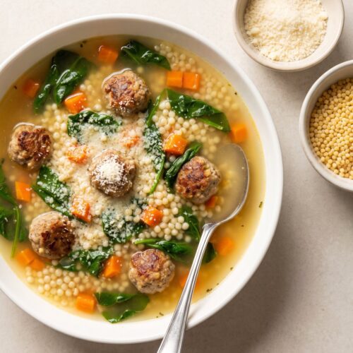 Italian Wedding Soup with Mini Meatballs
