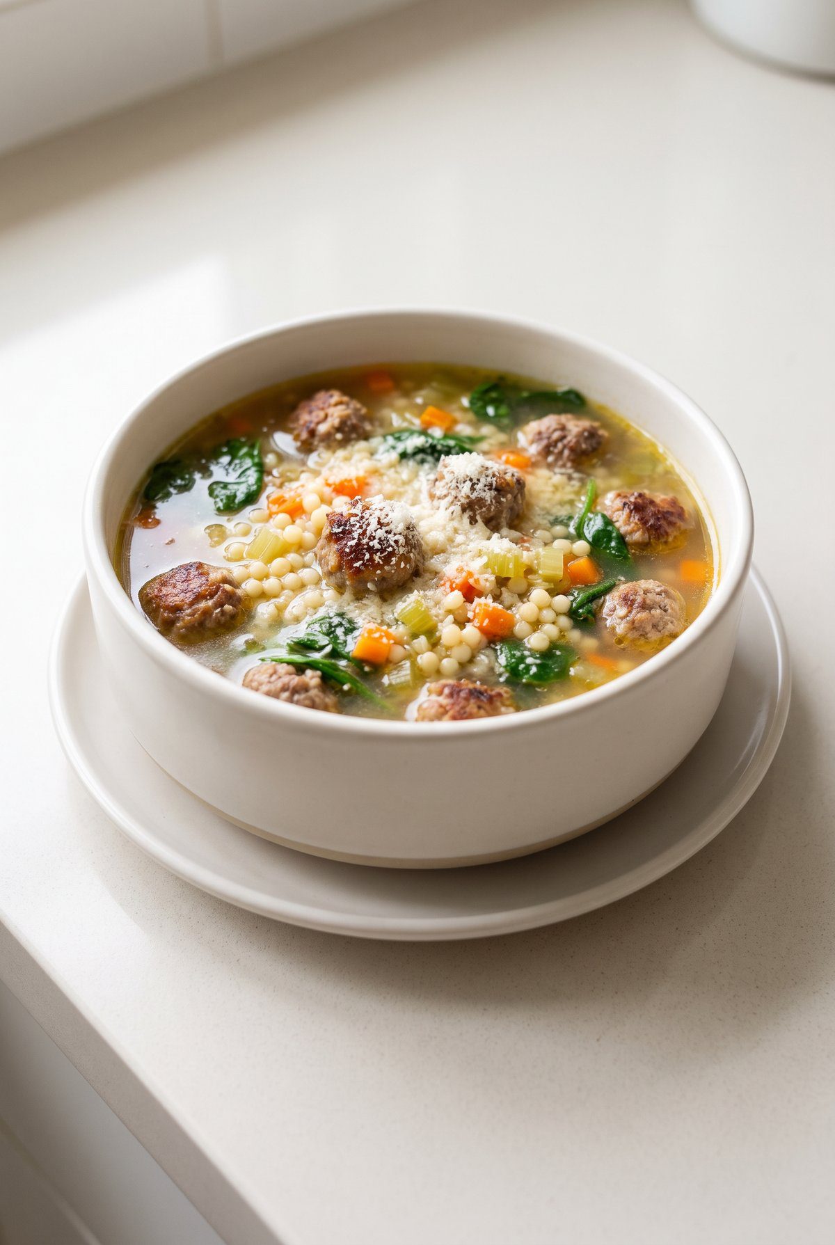 Italian Wedding Soup ready to serve