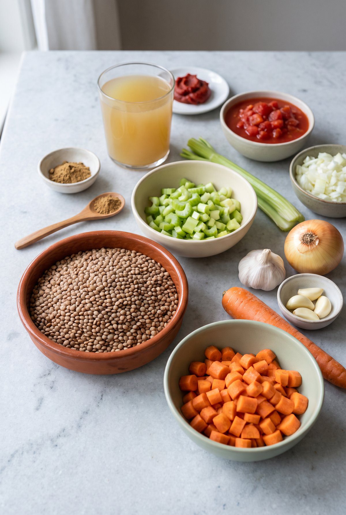 Ingredients for Lentil Soup
