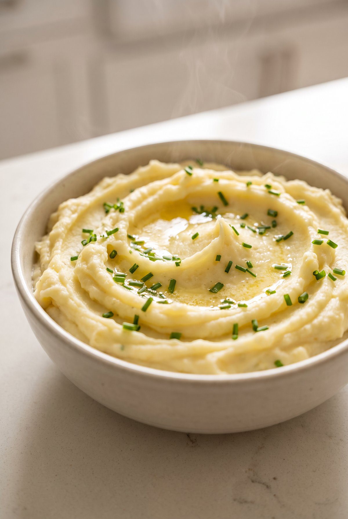 Close-up of Mashed Potatoes