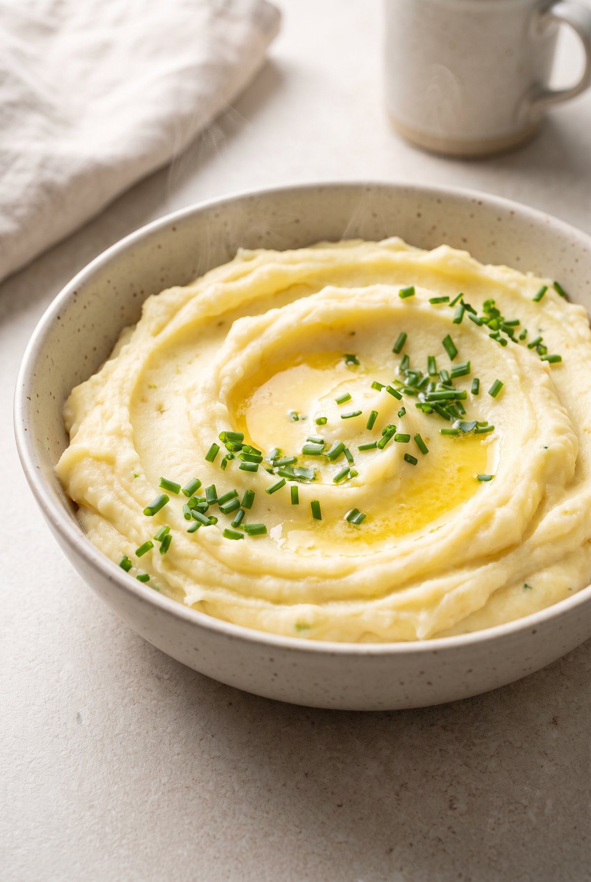 Mashed Potatoes served and ready to eat