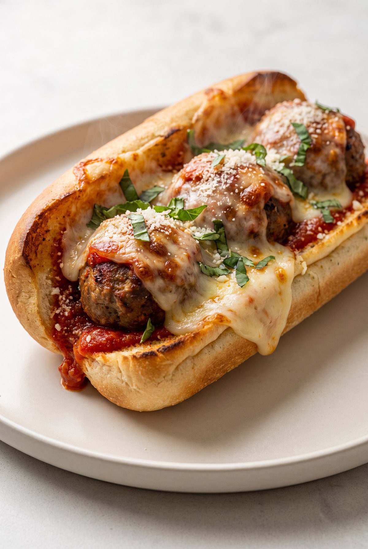 Close-up of Meatball Subs