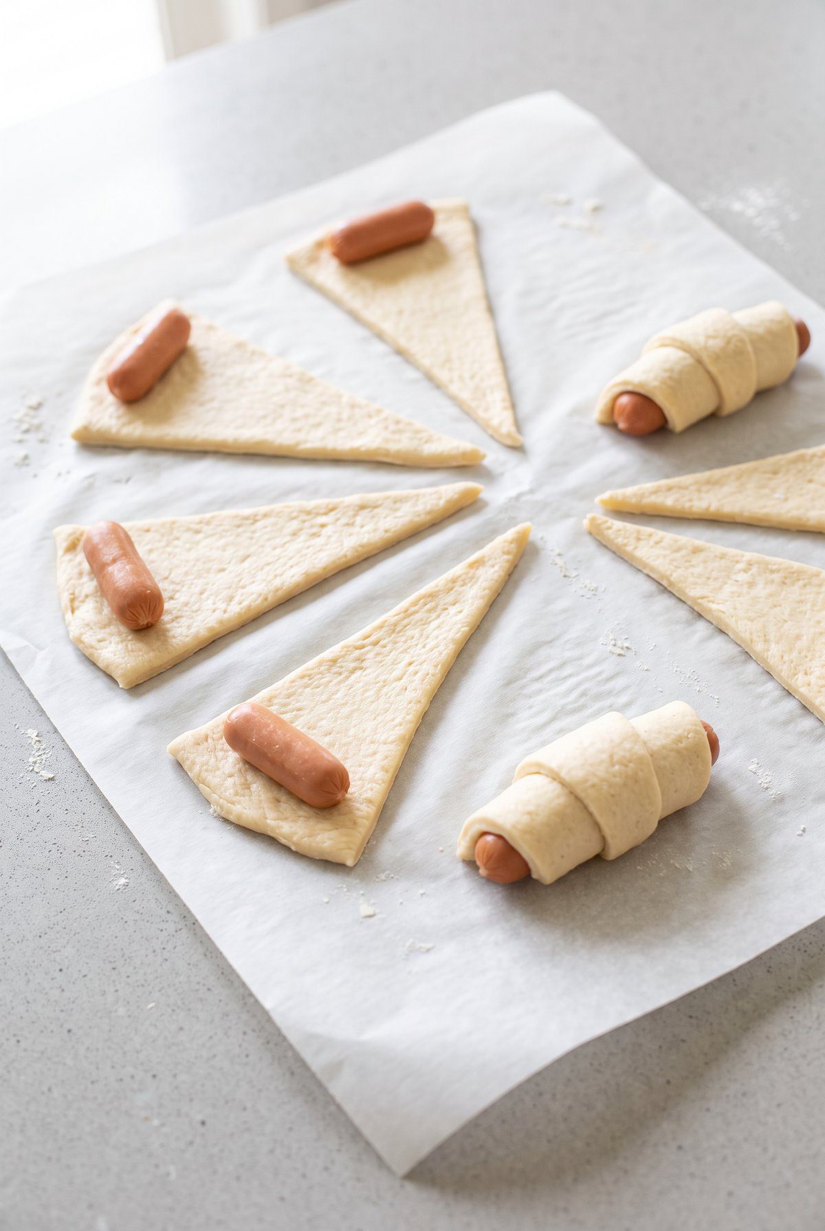 How to make Pigs in a Blanket – step 1