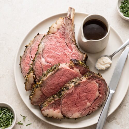 Prime Rib Roast with Garlic Herb Butter