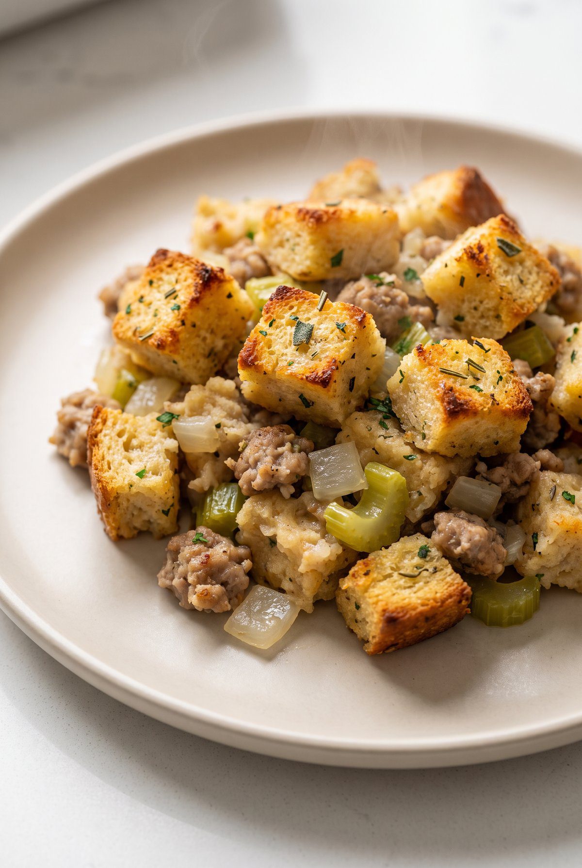 Close-up of Sausage Stuffing