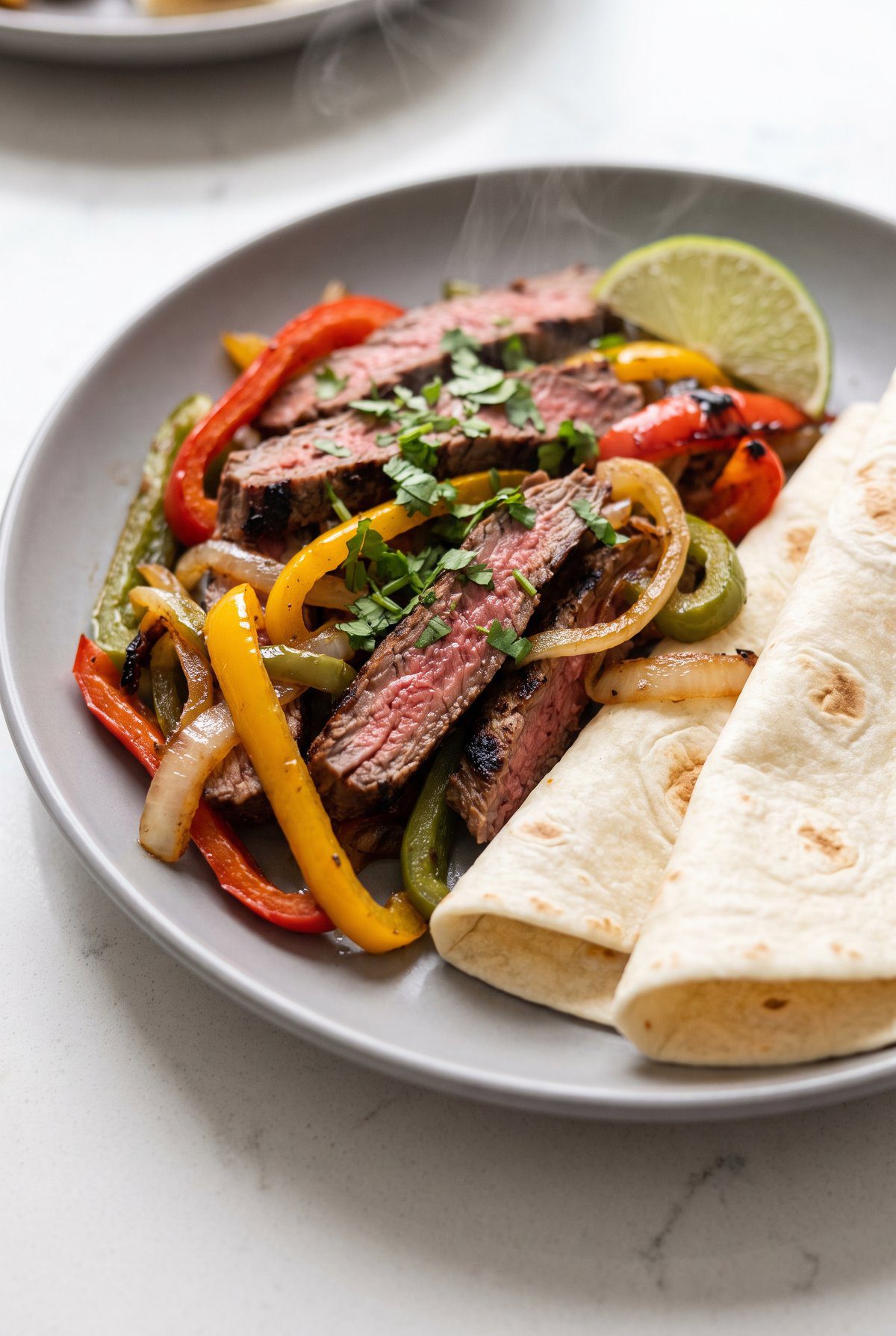 Close-up of Steak Fajitas