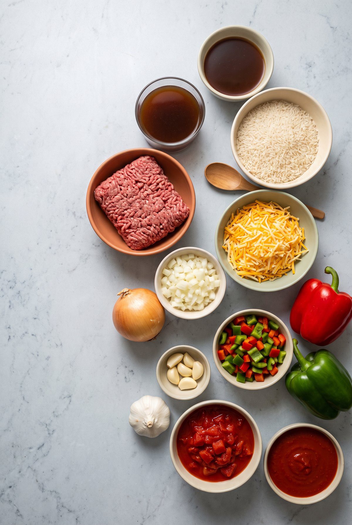 Ingredients for Stuffed Pepper Casserole