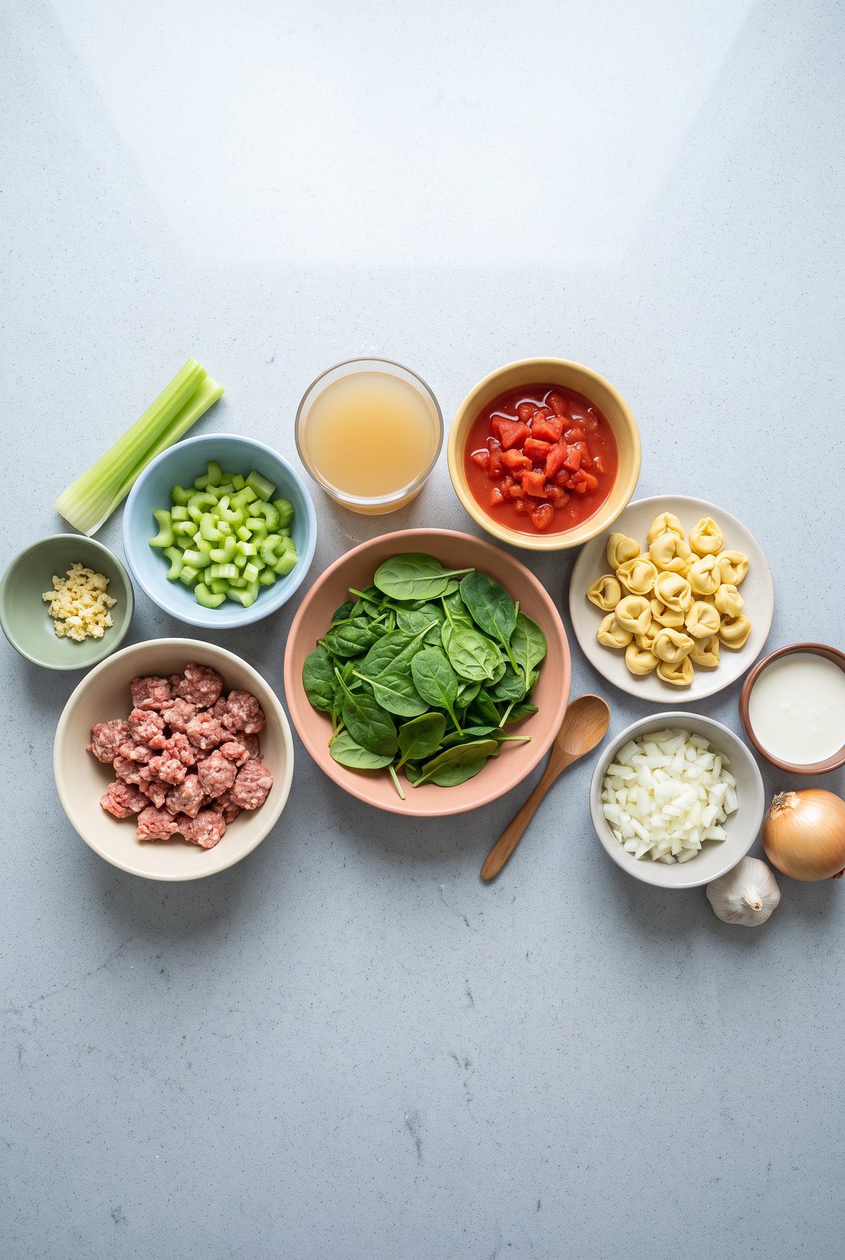 Ingredients for Tortellini Soup