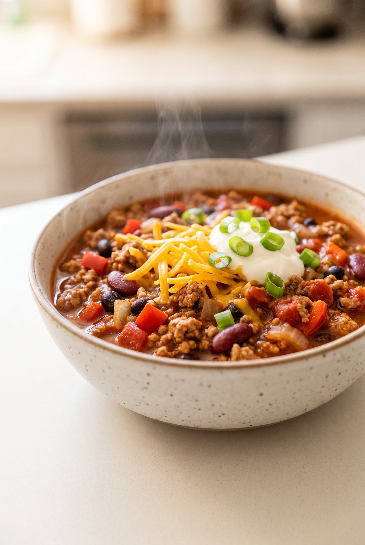Turkey Chili served and ready to eat