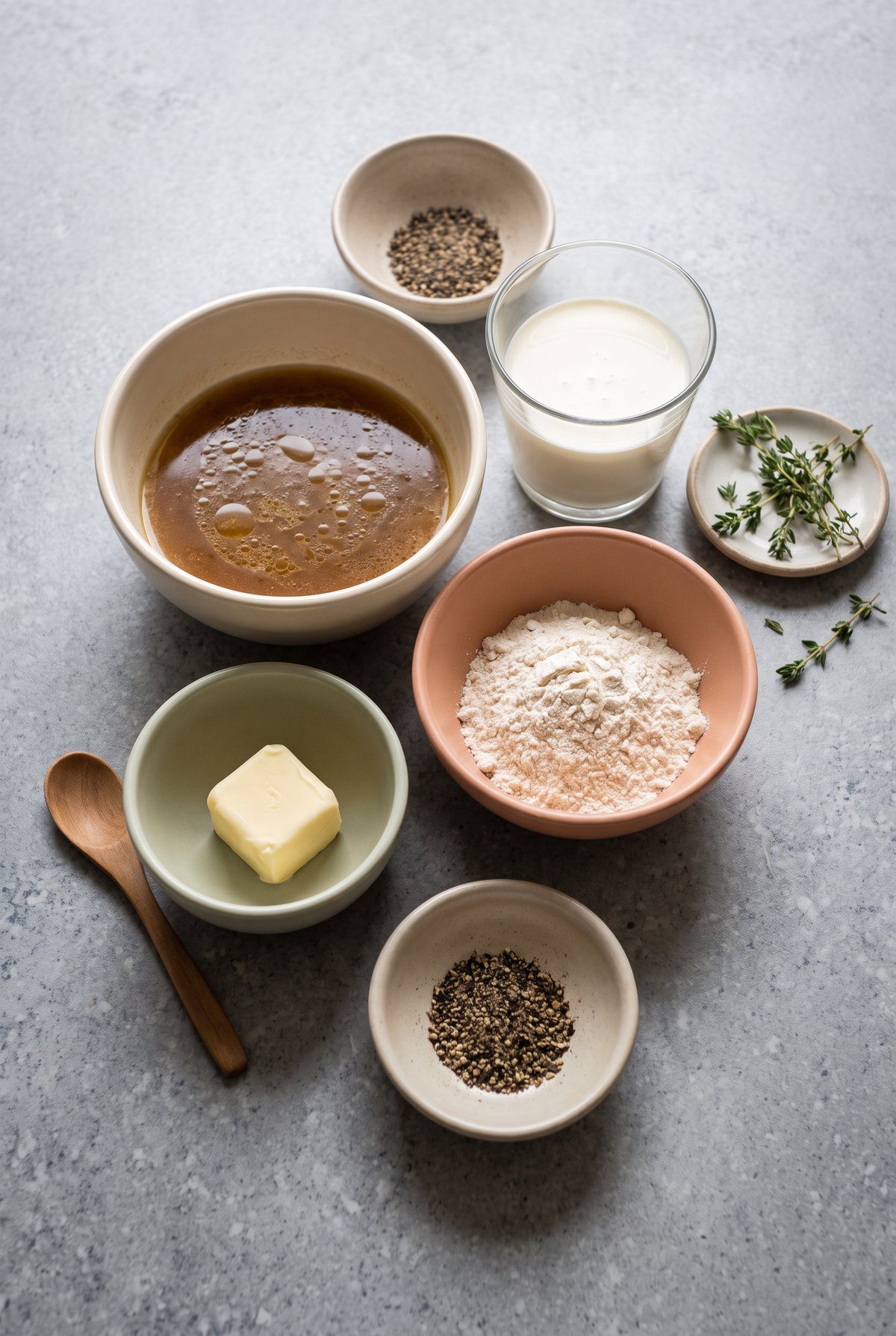 Ingredients for Turkey Gravy