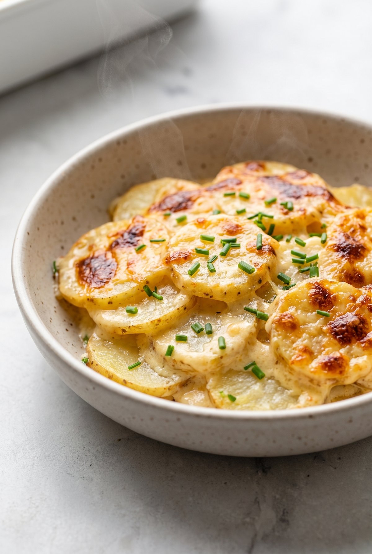 Au Gratin Potatoes served and ready to eat