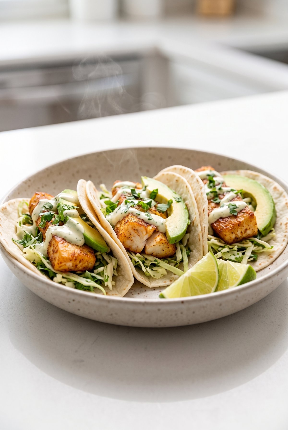 Fish Tacos ready to serve