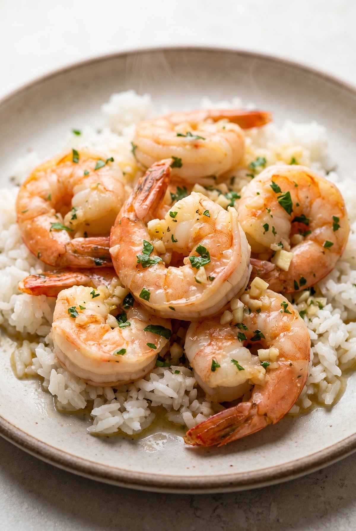 Close-up of Garlic Butter Shrimp