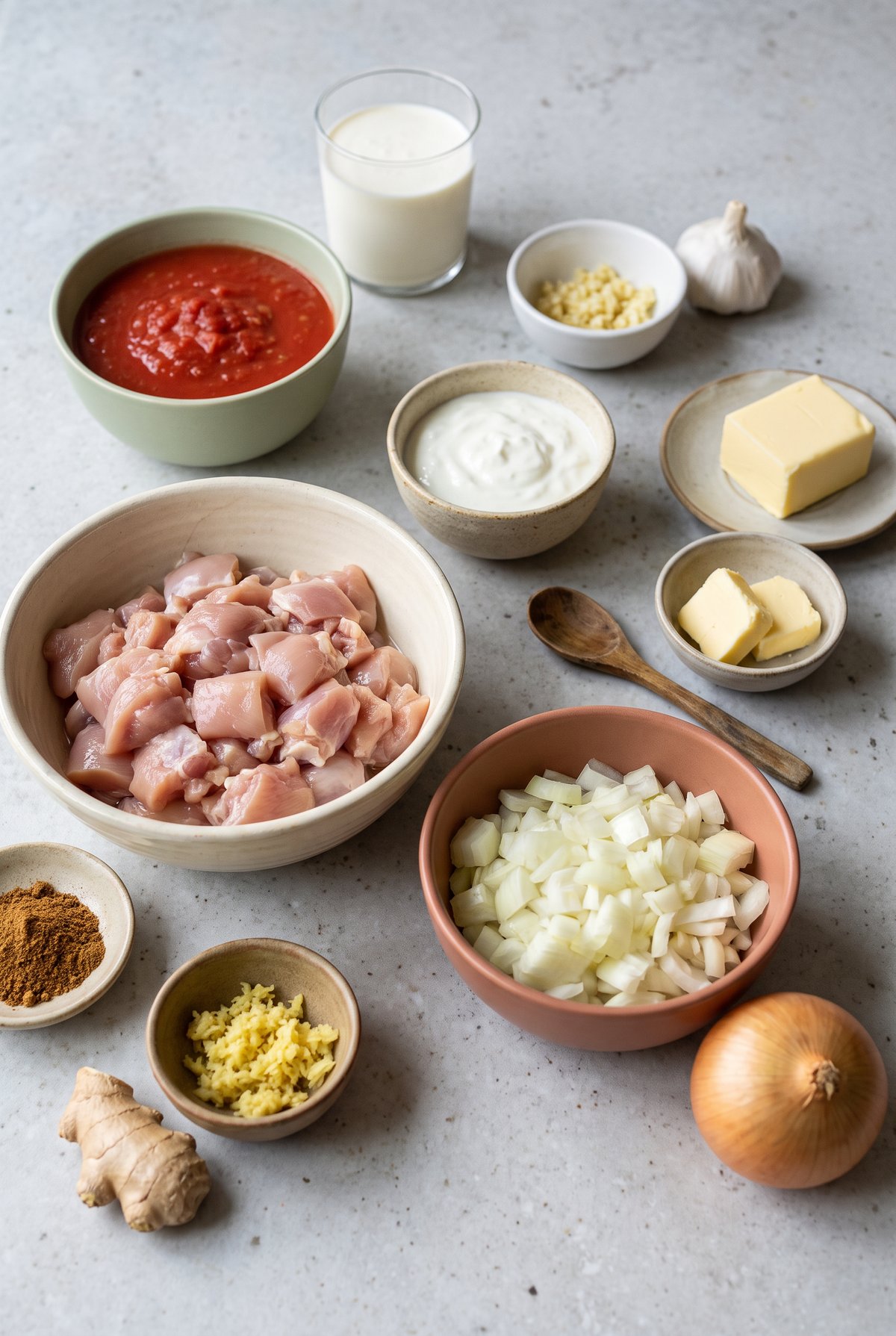 Ingredients for Butter Chicken
