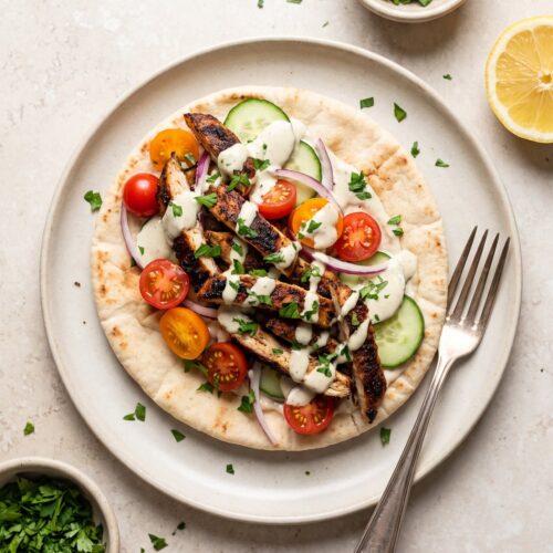 Oven-Baked Chicken Shawarma with Yogurt Sauce