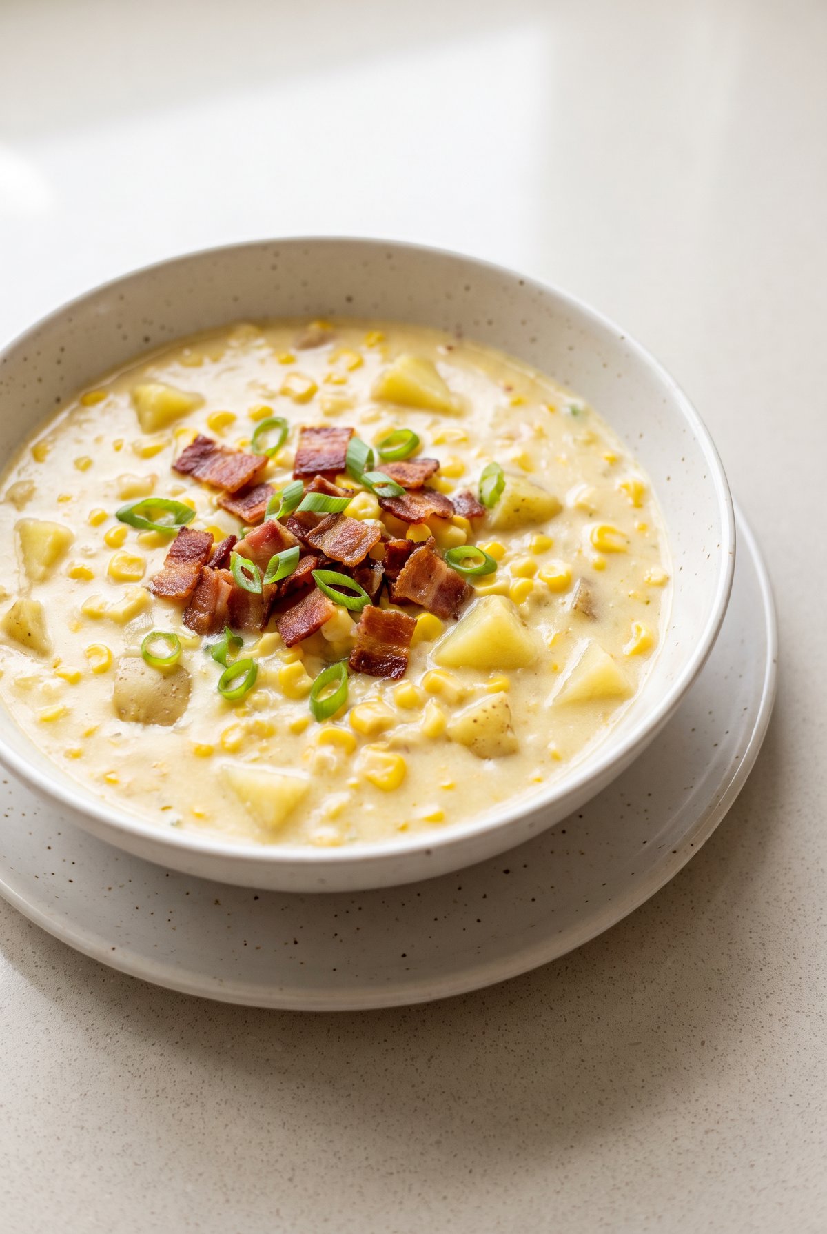 Corn Chowder ready to serve